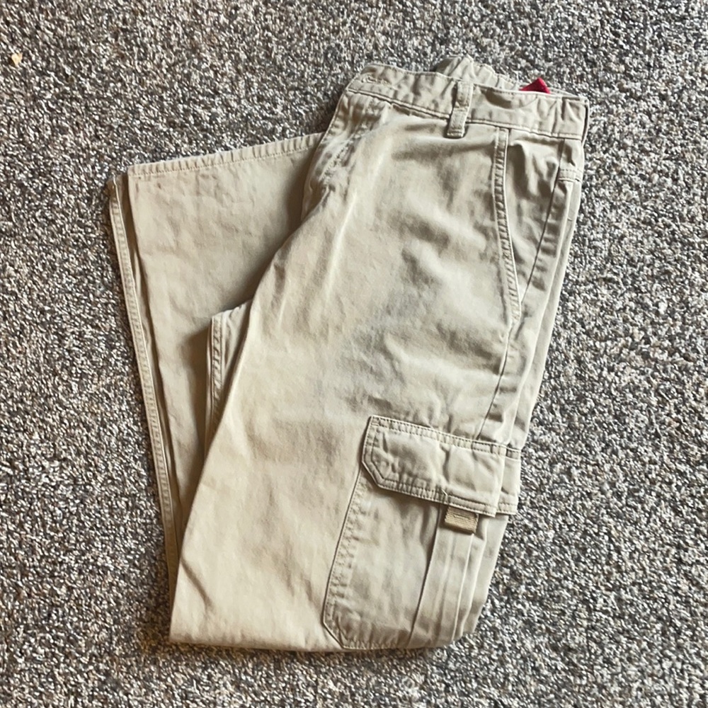 Boys Wrangler khaki cargo dress pants size 16